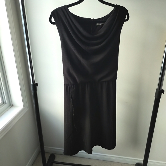 EUC Ricki's Cowl Neck Crepe Black Dress - Picture 1 of 10
